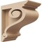 Ekena Millwork 2"W x 4"D x 4"H Classic Scroll Rough Cedar Woodgrain TimberThane Corbel, Primed Tan CORUR02X04X04SCRRCPR - alternate 1